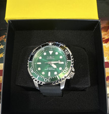 Invicta Pro Diver Men's 48mm Quartz 30m Green Dial Black Rubber Strap w/ Box
