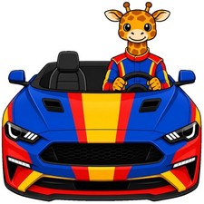 30 Custom Cool Giraffe in Car Personalized Address Labels