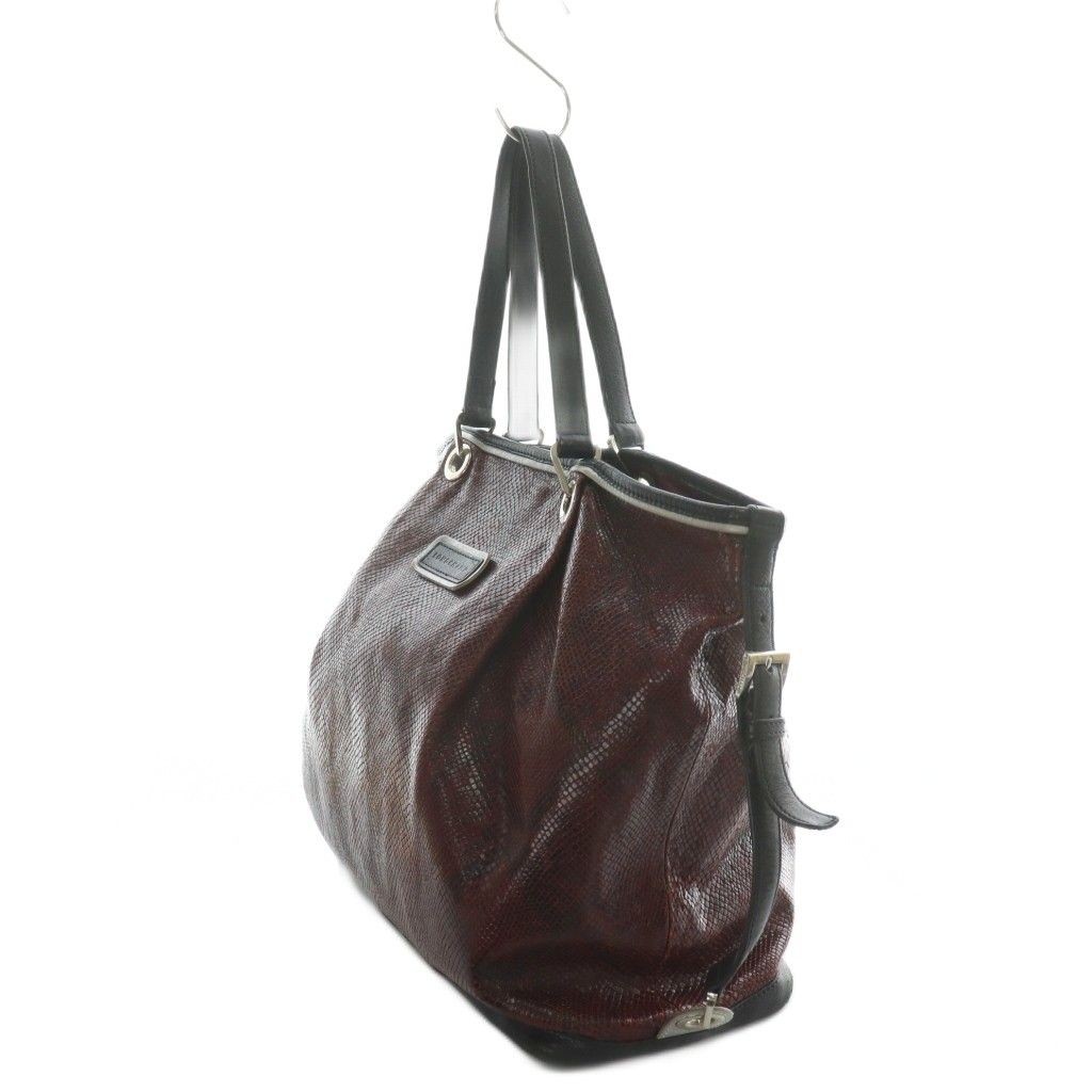 LONGCHAMP Longchamp Tote Leather Python Pattern A… - image 3