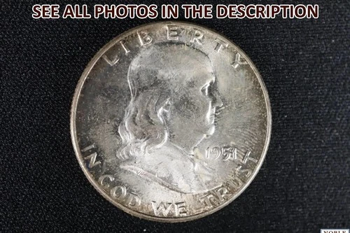 NobleSpirit Superb Gem BU 1951 Franklin Half Dollar Silver
