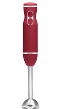 Chefman Immersion Blender, 800W Hand Blender with Stainless Steel Red REF R616