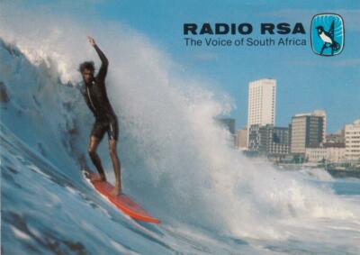 QSL KARTE Radio RSA Johannesburg KW 11900 kHz 1985 Südafrika Durban Surf City