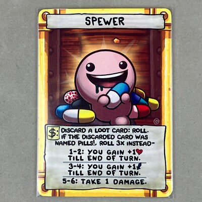 The Binding of Isaac Four Souls Requiem Spewer Warp Zone Kickstarter Card