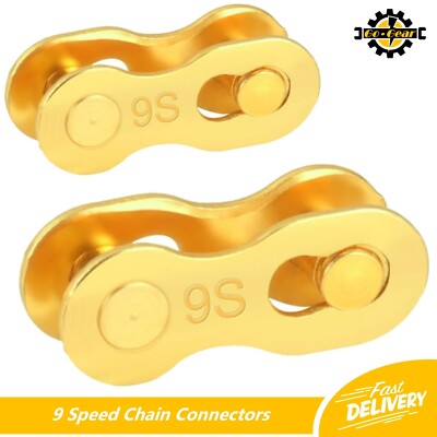 Link Lock KETTENVERBINDER Master Split für 9 Gang Rennrad MTB Bikes & Cycles GOLD