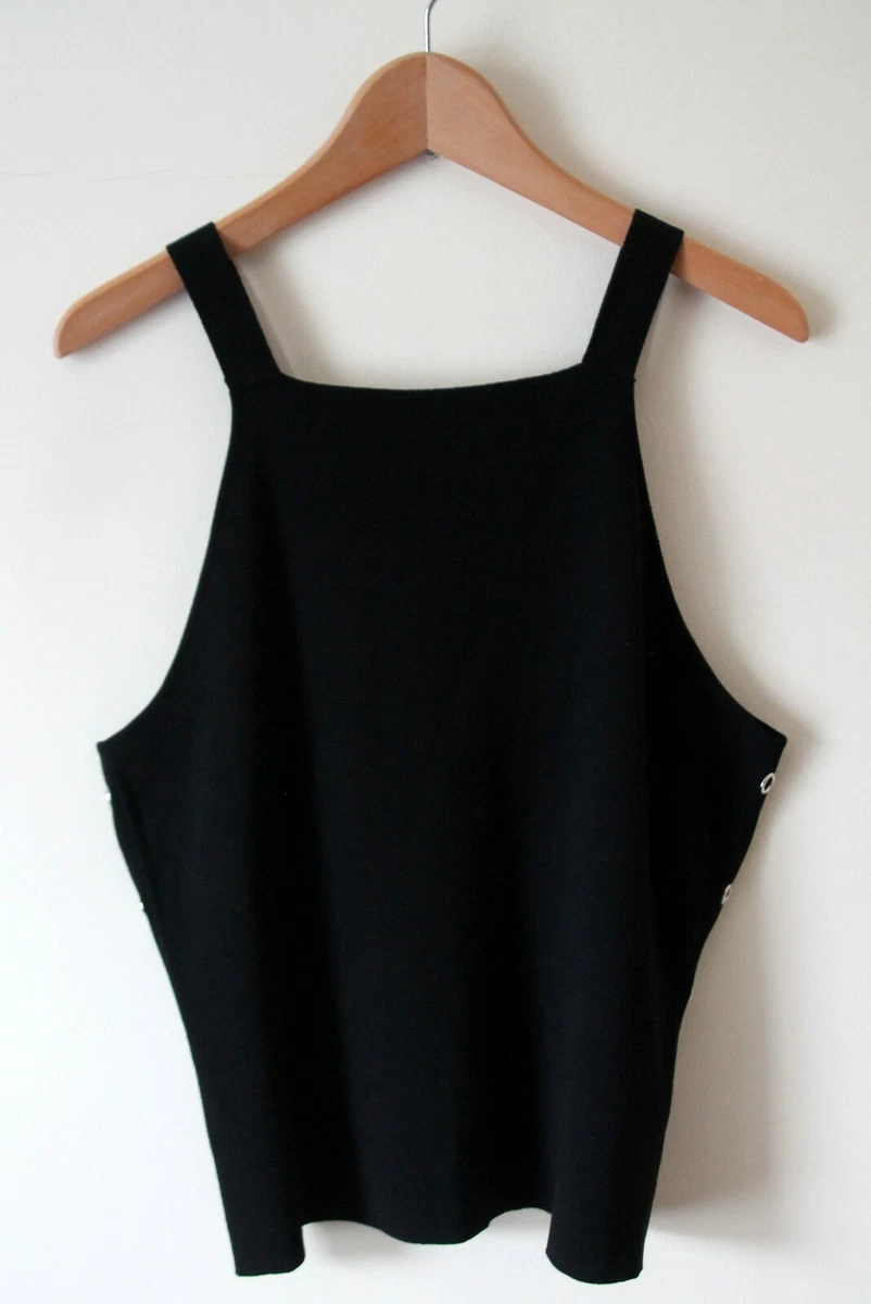 black eyelet tank