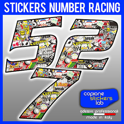 Racing Sticker Bomb Motorcycle Car 15 CM | eBay