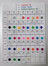 1Pack/1008pcs Dental Ligature Ties Orthodontic Elastic Rubber Bands 38 Colors