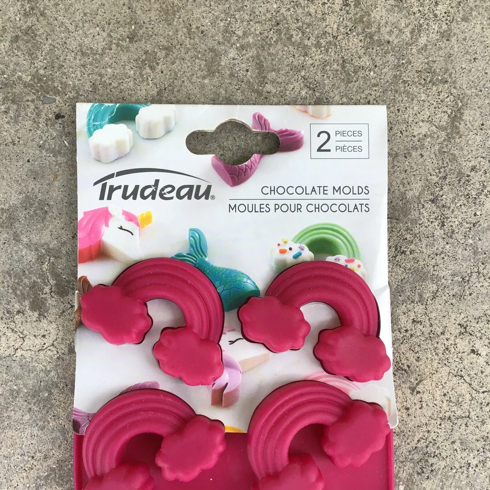 Trudeau Silicone Chocolate Rainbows Clouds Molds 2 Pack Purple - Image 2 of 3