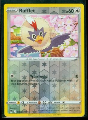 Pokemon - RUFFLET - 136/203 - Reverse Holo - Evolving Skies - New