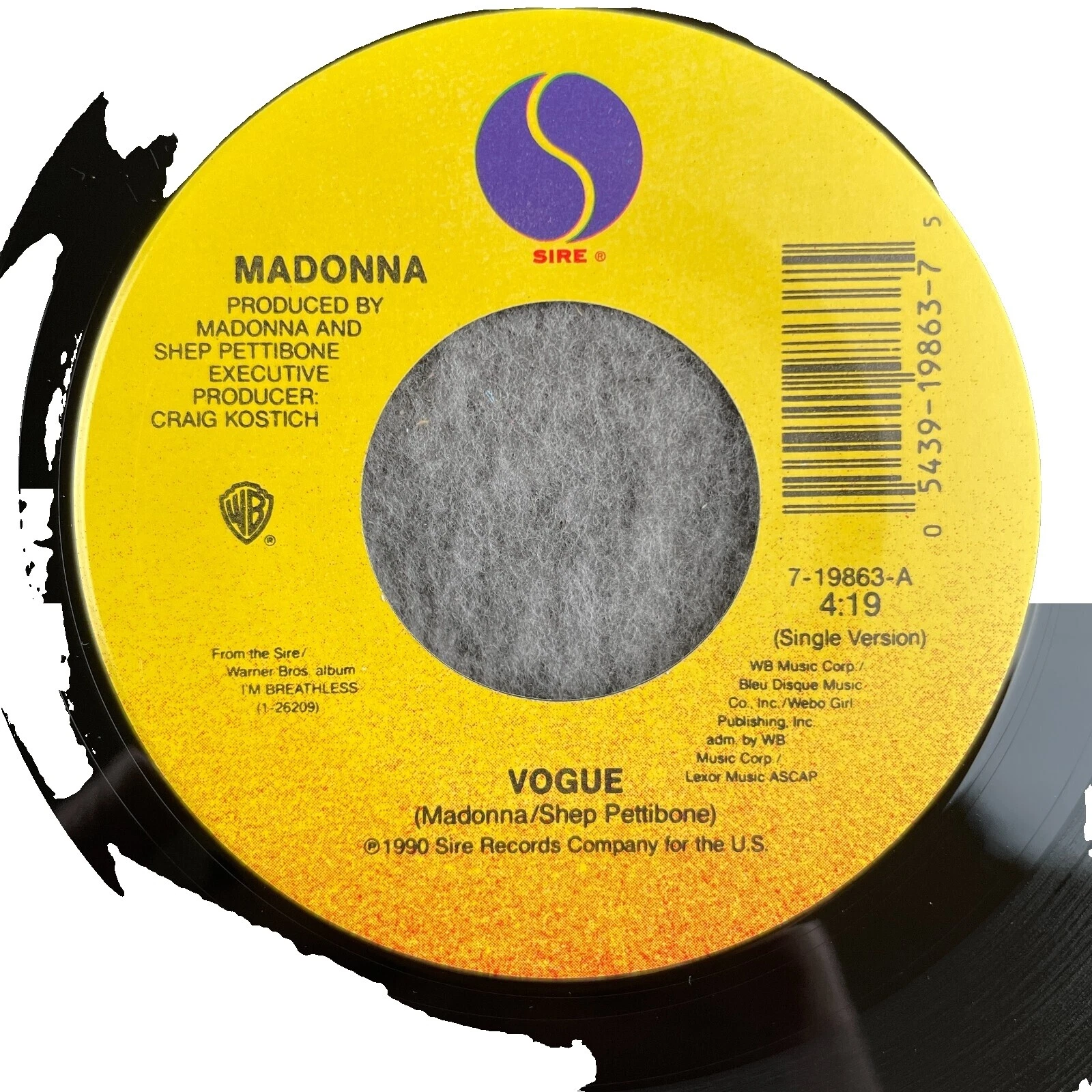 Madonna Rock Single 45 RPM Speed Vinyl Records