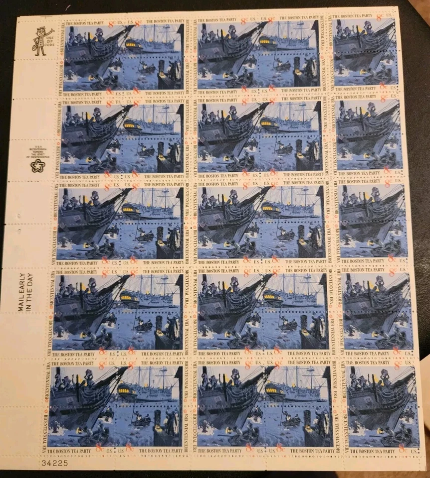 USA Stamps Scott # 1480-1483 4 Full Sheets Round Robin (Same Plate # on each) - Image 3 of 4