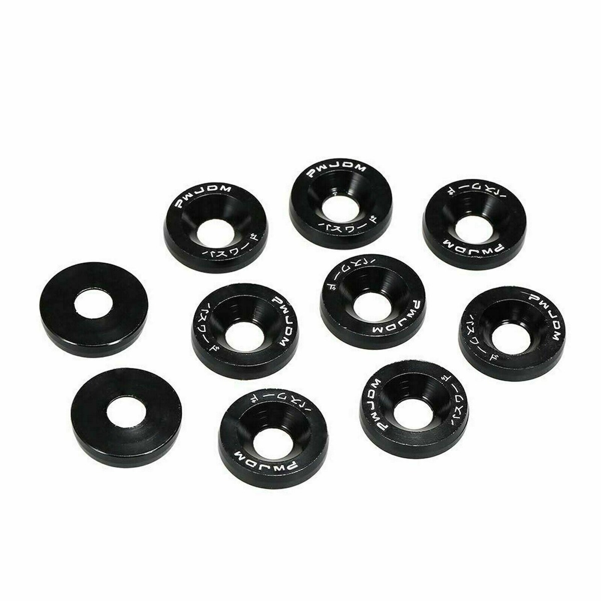 Muscle Car Parts XYIVYG 20PCS Black Billet Aluminum Fender Bumper Washer Engine Bay Dress Up Kit M6X15MM-in Nuts Diy Bumper Kit - Foto 8