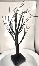 Halloween 16"T Battery Operated Black Posable Lite up Orange Spooky Tree