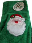 NWT 2pc Country Christmas 100% cotton multicolor Santa hand towels — photo 3