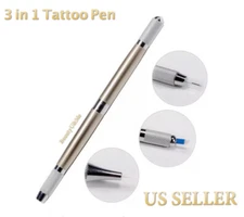 New 1pc Manual Microblading Permanent Makeup Tattoo Eyebrow 3 In 1 Tattoo Pen 