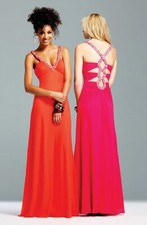 New FAVIANA 6513 Long Hot Pink PROM Formal Pageant DRESS GOWN Sz 12 14 16