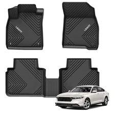 LASFIT Floor Mats for Honda Accord 2023 2024 2025 Waterproof Black Floor Liner