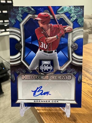 2023 Panini Elite Extra Brenner Cox #HG-BCX Hidden Gems Prospect RC Auto   