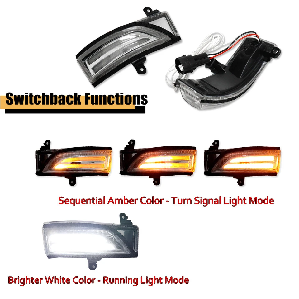 Luces de señal LED secuenciales transparentes para Subaru Impreza WRX STi 12-21 Foto 2 de 4