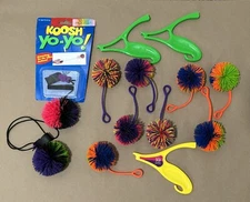 Vintage Koosh FlingShot Koosh Yo-Yo Lot 1990s Toys Including Rosie O’Donnell SE