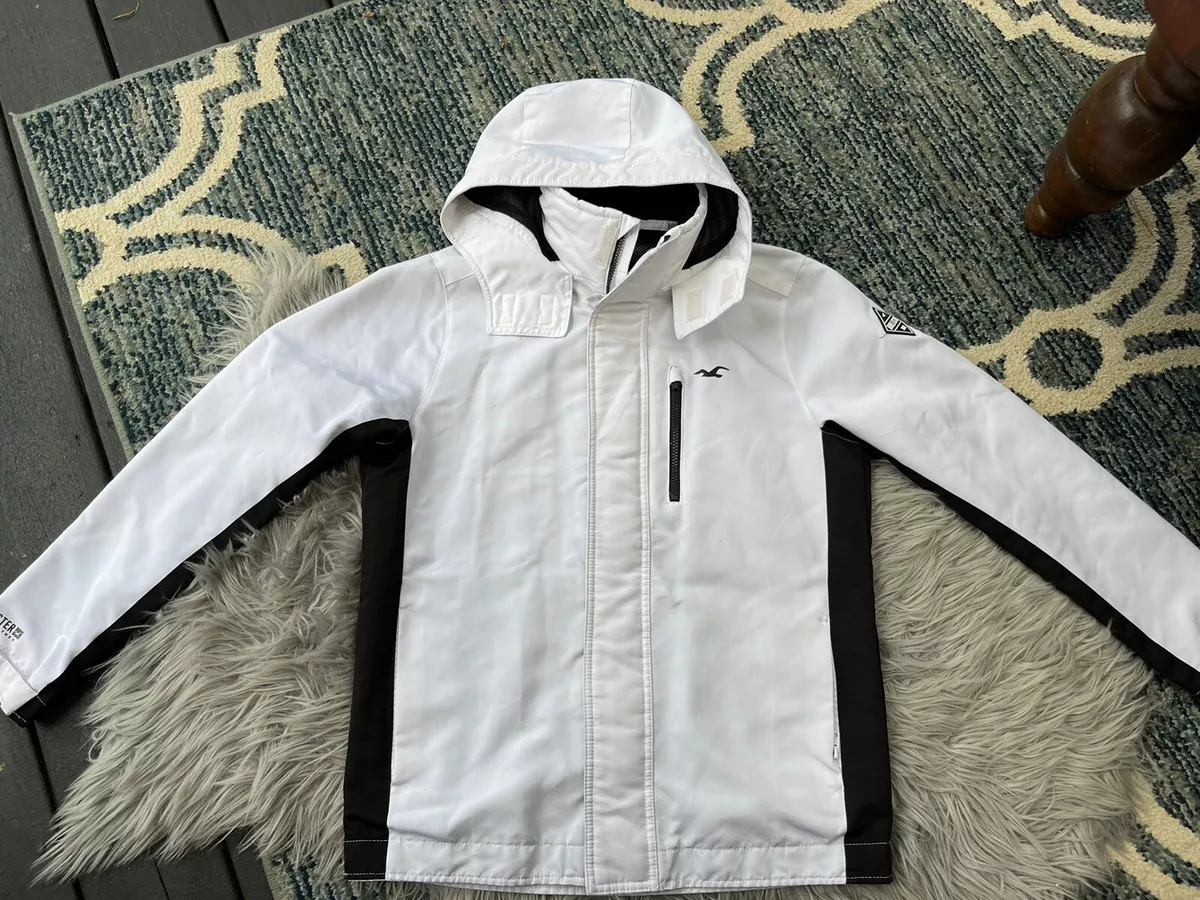 Hollister windbreaker black and white cheap