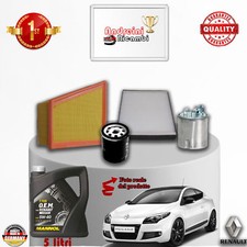 KIT TAGLIANDO FILTRI + OLIO RENAULT MEGANE III 1.5 dCi 81KW 110CV DAL 2013 ->
