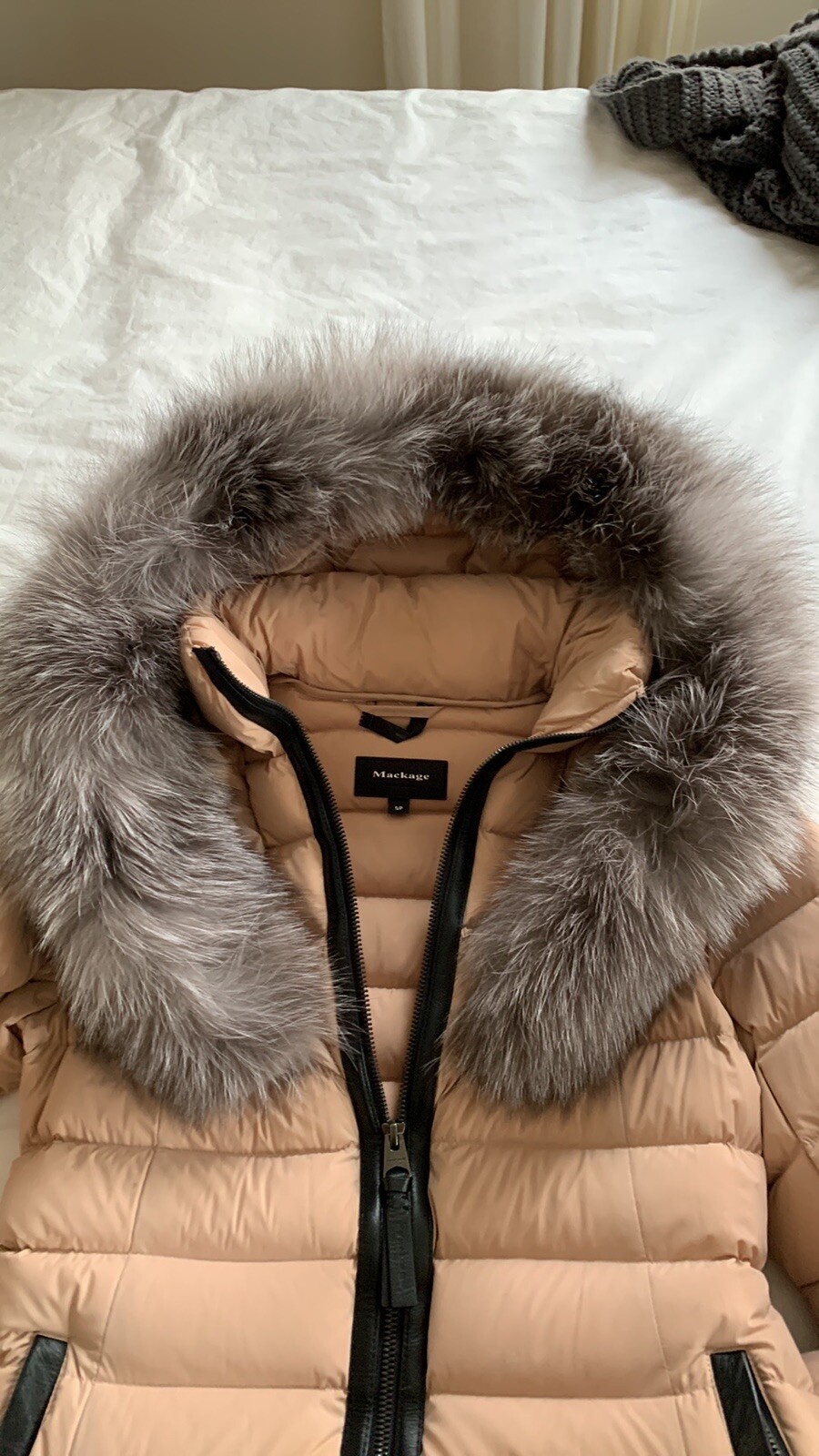 Mackage Kadalina X Light Down Puffer, Fur Trimmed Hood, Petal, Small