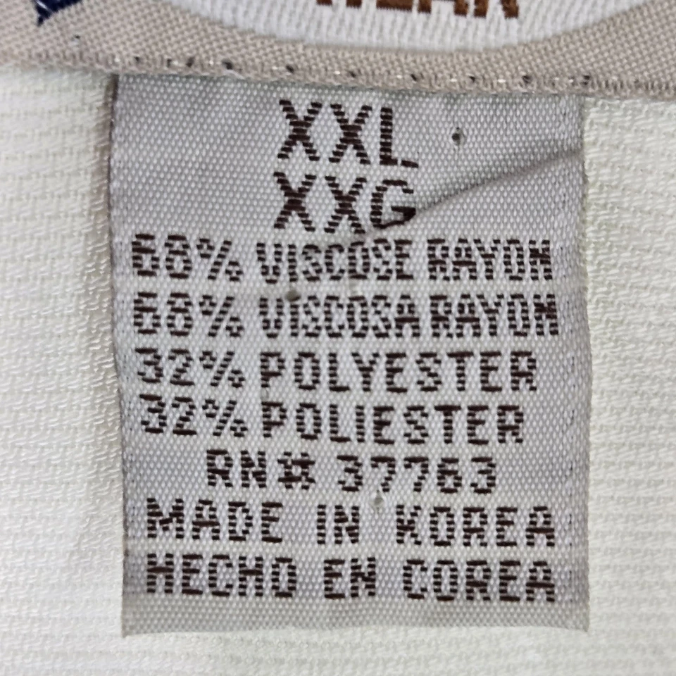 ВИНТАЖНАЯ мужская рубашка Cherokee Waikiki Wear на пуговицах 2XL вышивка пальмами ЧИТАЙТЕ - Изображение 4 из 4