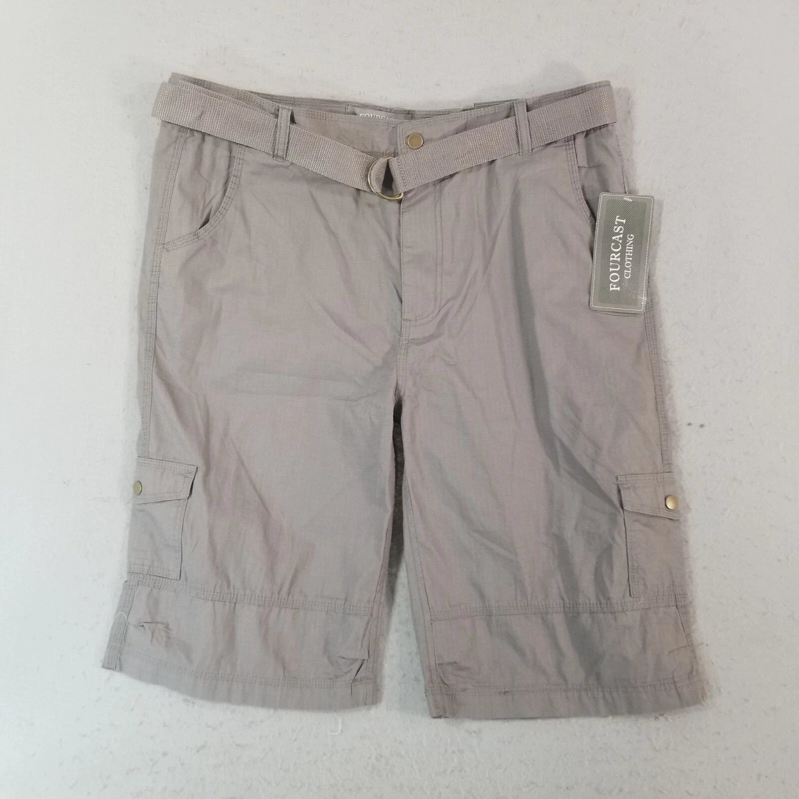 Forecast Clothing cargo shorts men's 40 x 13 gray cotton ripstop outdoor NEW