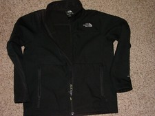 Boys The North Face Apex Bionic Black/Grey TNF Jacket Size M 10/12