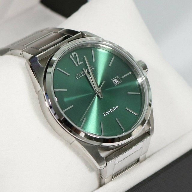 Citizen CTO Eco-drive Men's Date Calendar Green Dial 42mm Watch Bm7410-51x for sale online | eBay