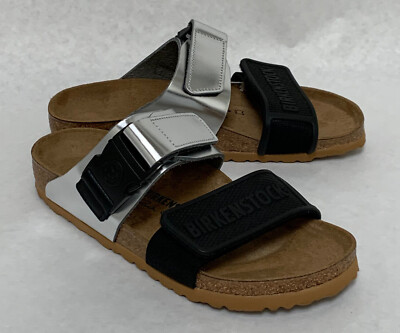 New w/o Box Rick Owens Birkenstock Rotterdam Combo BlackSilver
