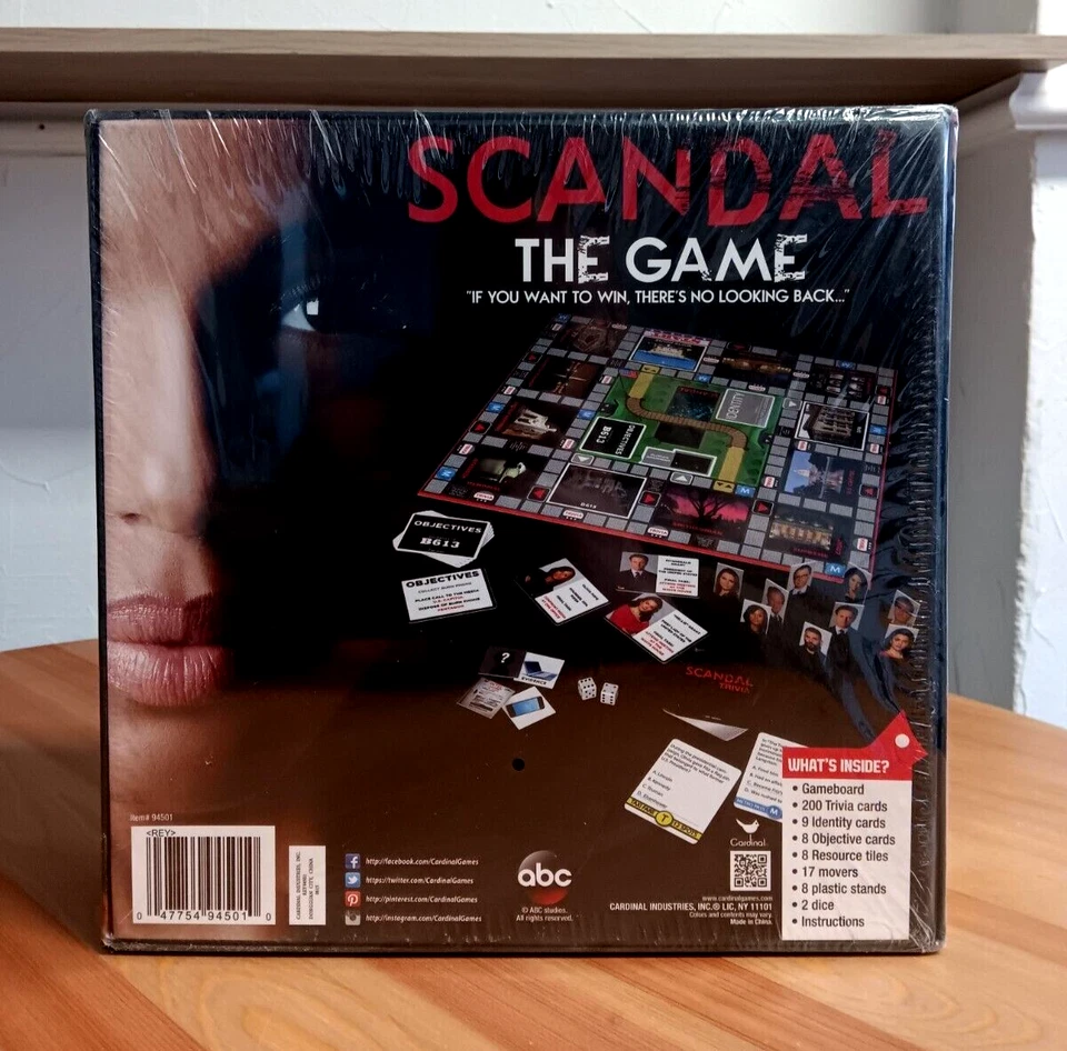 Scandal The Board Game 3-8 Players Cardinal abc TV Show New Factory Sealed - Image 2 of 4