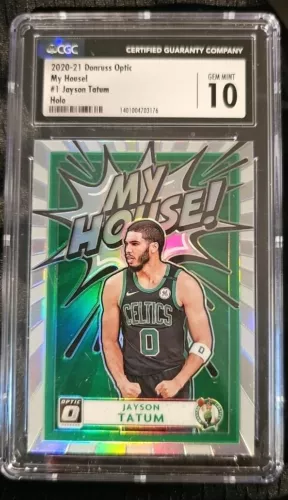 2020 Donruss MY HOUSE Jayson Tatum  CGC 10  GEM MINT SILVER HOLO 