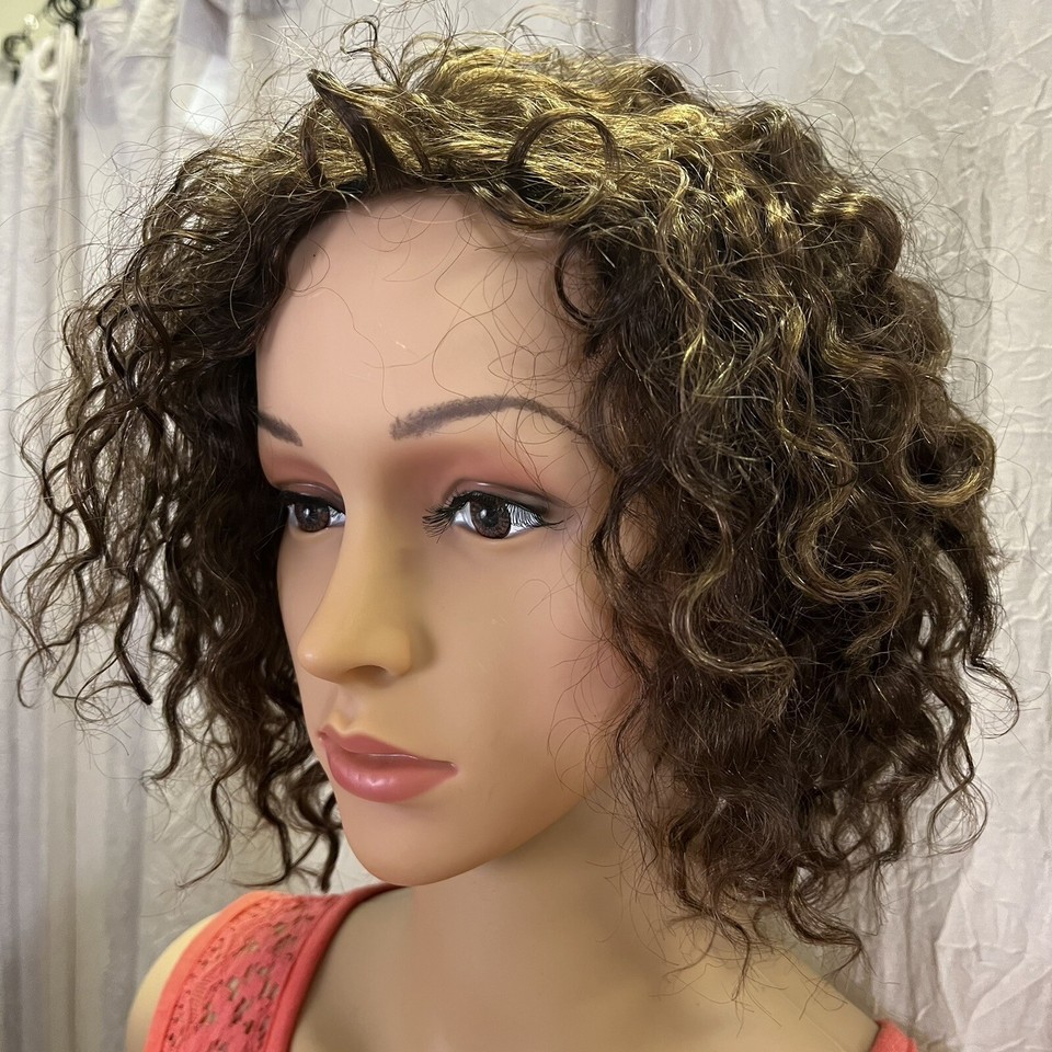 Perruque Courte Bouclée Marron Cuivré Intense - Réf. LADY 322, Synthétique, 2 Attaches | Neuf Avec étiquettes, Prêt à Porter