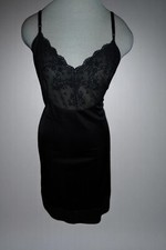 Y2K Sheer Lace Slip Dress   Vintage Vanity Fair Antron Nylon Lingerie L 