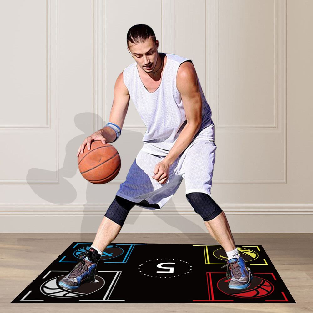 Basketball Footstep Training Mat NonSlip Basketball Dribble Trainer
