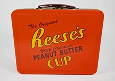 The Original Old Style Reese's Peanut Butter Cup Lunchbox. 8" X 6" X 3" New!