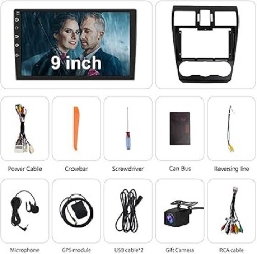 Car Radio Stereo Android 13 for Subaru Forester WRX Impreza 2013 2014 2015 - Picture 5 of 7