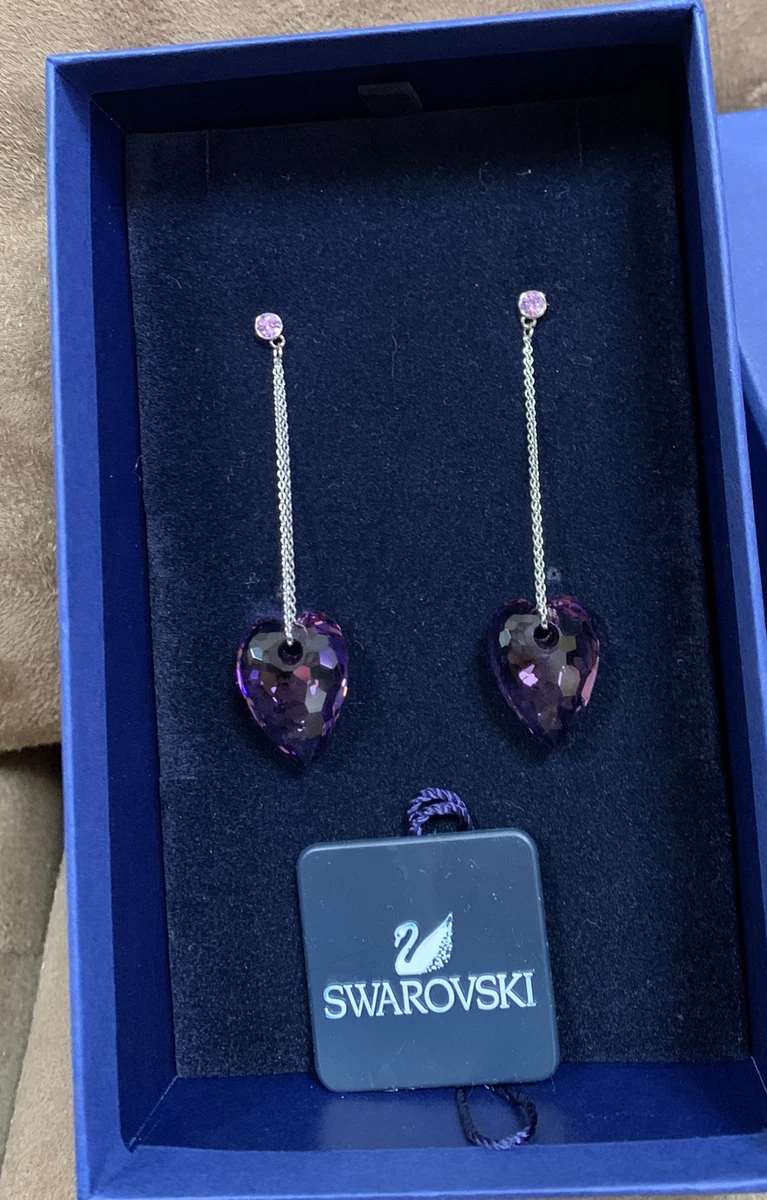 Swarovski purple drop best sale earrings