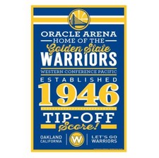 Golden State Warriors 11"x17" Wood Sign Established Design NEW NBA Banner Wall