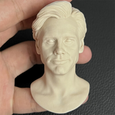 Jim Carrey White Unpainted 1/6 Scale Head Carving Sculpture for 12'' Figure Body