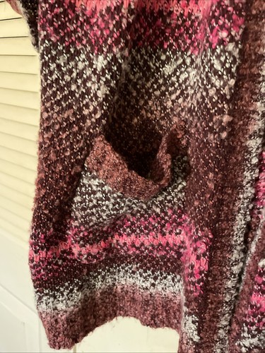NWT Torrid Spacedye Oversize Bouncle Kimono Multi Color Pink Sweater ( L 0 12) - Picture 3 of 9