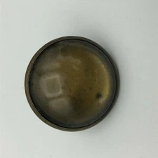 Horse Bridle Rosette Brass Glass Vintage Antique 1-1/2" Diameter Older Rough