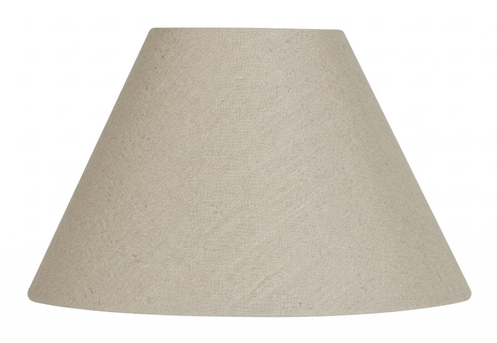 Lampshade Calico 20"" Coolie Premium Linen 500mm Oaks Lighting L501/20 CA