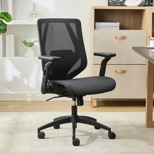 Silla de Oficina TrueWellness Toda Malla Ergonómica Respaldo Alto Escritorio Soporte Lumbar Giratorio
