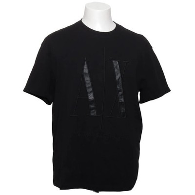 Armani Exchange Icon Period, T-shirt, Größe: M, Schwarz, Baumwolle #ALD