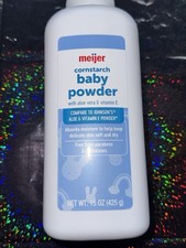 Meijer Cornstarch Baby Powder Aloe Vitamin E