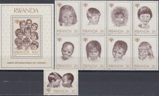Rwanda Set & S/S Int Child Year 1979 MNH-17 Euro