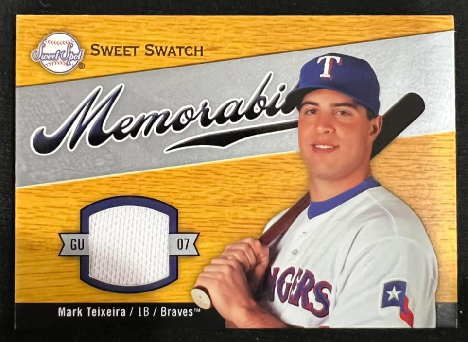 MARK TEIXEIRA 2007 Sweet Spot Swatch Memorabilia Game Used Jersey #SW-MT
